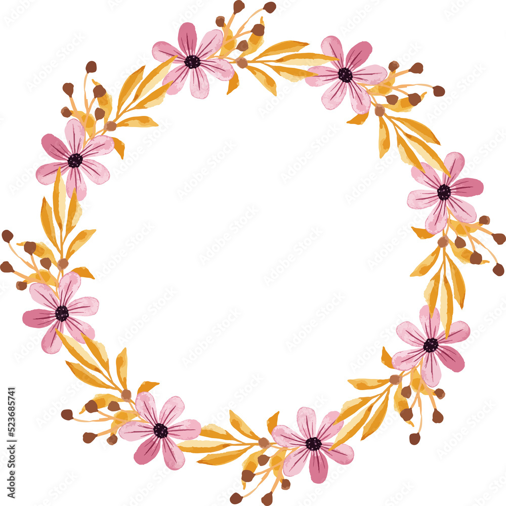 watercolor frame set floral design