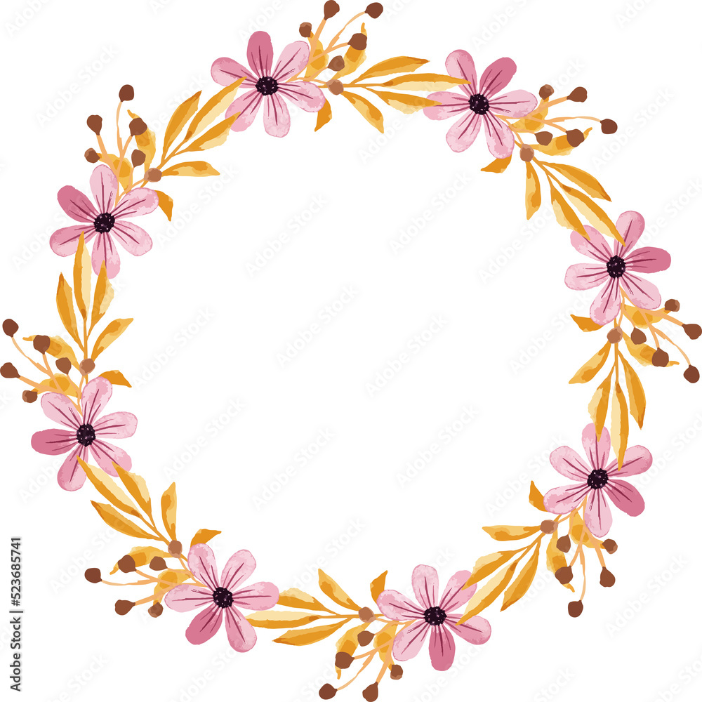 Obraz premium watercolor frame set floral design