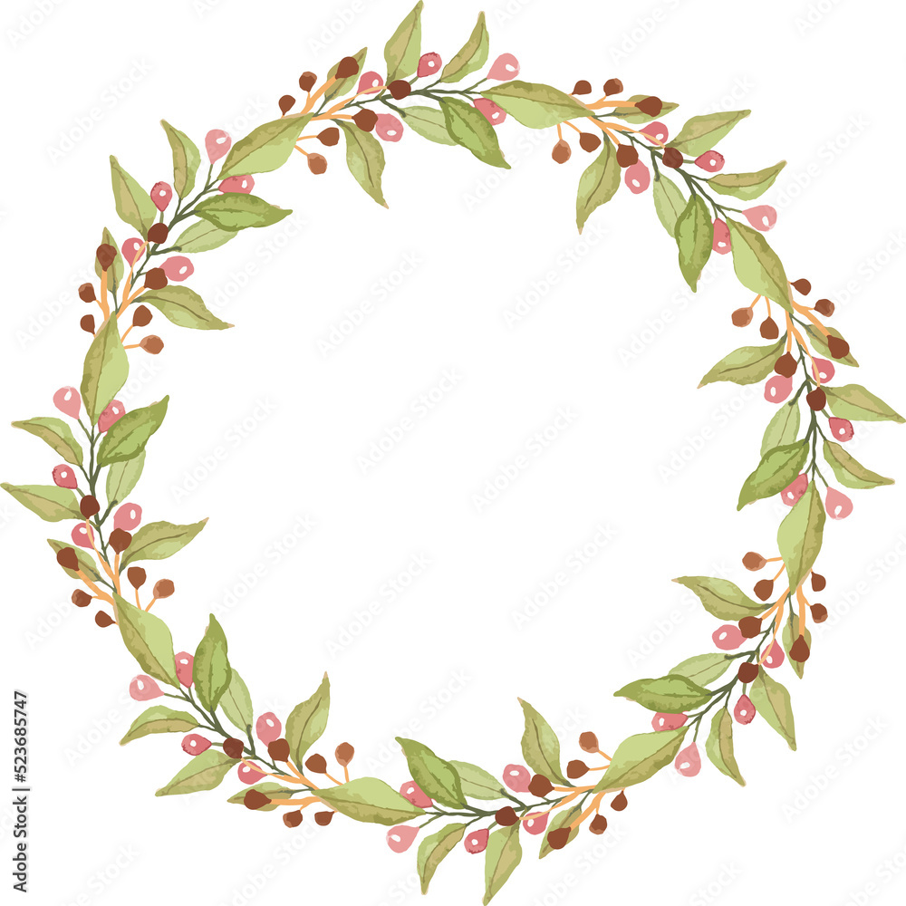 Fototapeta premium watercolor frame set floral design