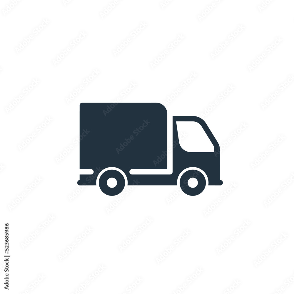 Truck car icon in trendy flat style isolated on white background.  delivery car symbol for web and mobile apps.