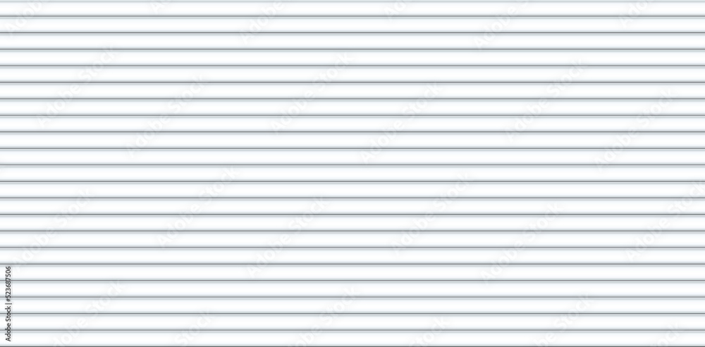 Vector white horizontal lines wall. Plastic home siding texture