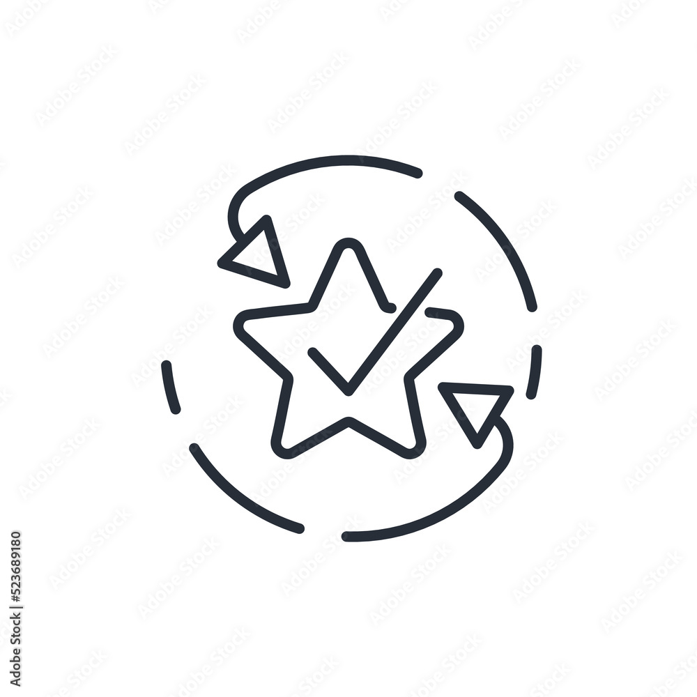 Striving for improvement. Vector linear icon isolated on white background.