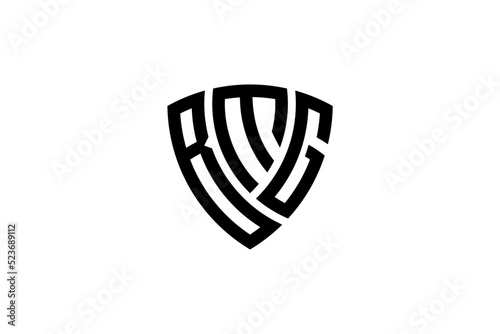 BMG creative letter shield logo design vector icon illustration photo