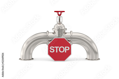 pipeline and sign forbidden...