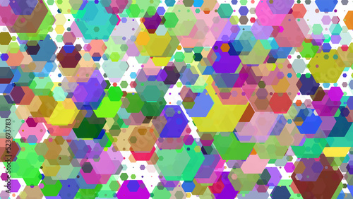 hexagon colorful backgraund for wallpaper, fabric