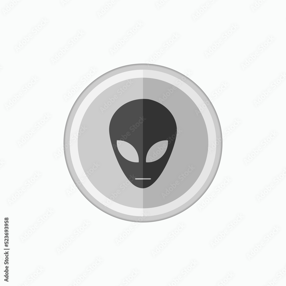 Obraz premium Alien Icon. Extra Terrestrial Symbol - Vector.