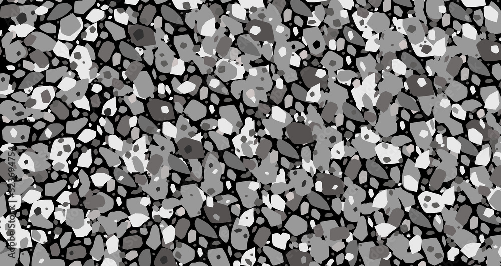 Vector black bitumen texture. Road grainy gray background. Street rock floor wallpaper. Tarmac material detail close up. Paving asphalt way. Road, highway top view. Dark stone roadway abstract tar Vector black bitumen texture. Road grainy gray background. Street rock floor wallpaper. Tarmac material detail close up. Paving asphalt way. Road, highway top view. Dark stone roadway abstract tar