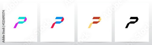 Geometric Ribbon Letter Logo Design P