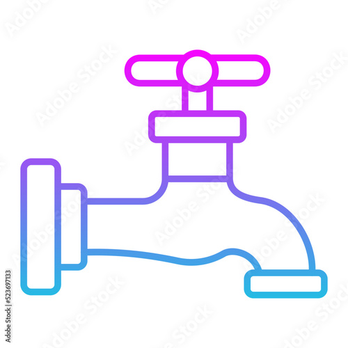 Faucet Line Gradient Icon