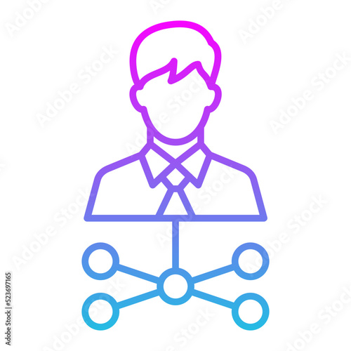 Affiliate Marketing Line Gradient Icon