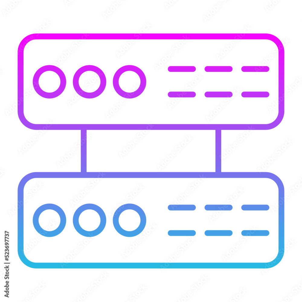 Server Line Gradient Icon Server Line Gradient Icon