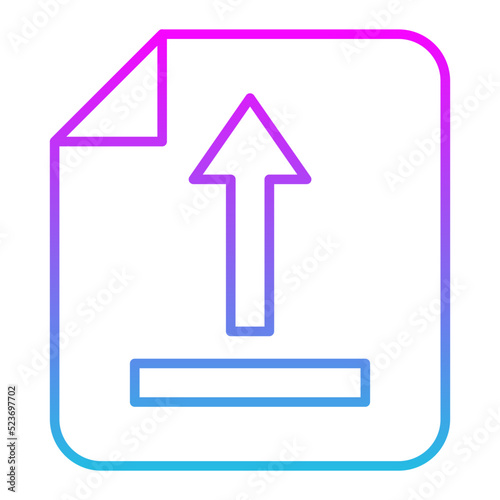 Upload Line Gradient Icon