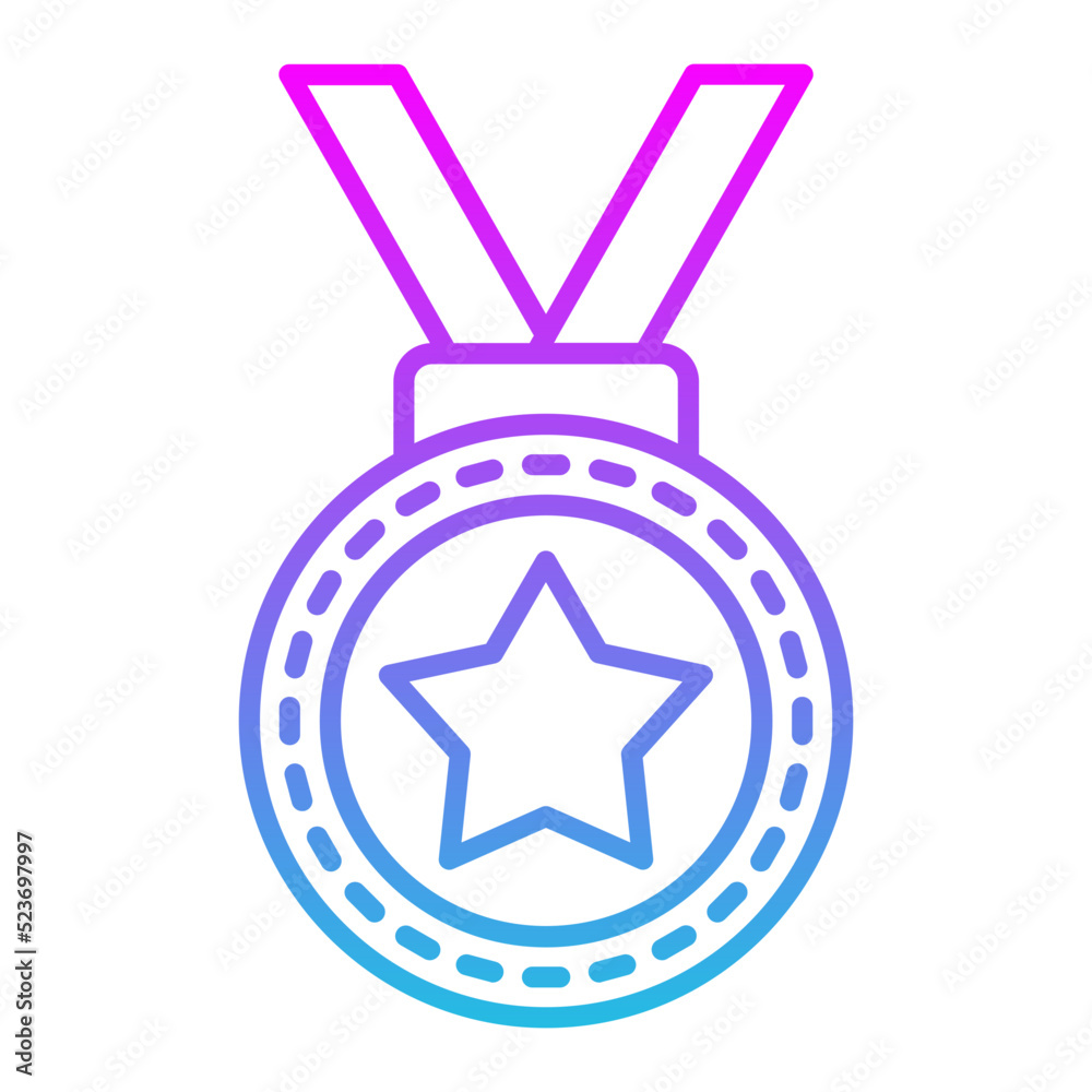 Medal Line Gradient Icon