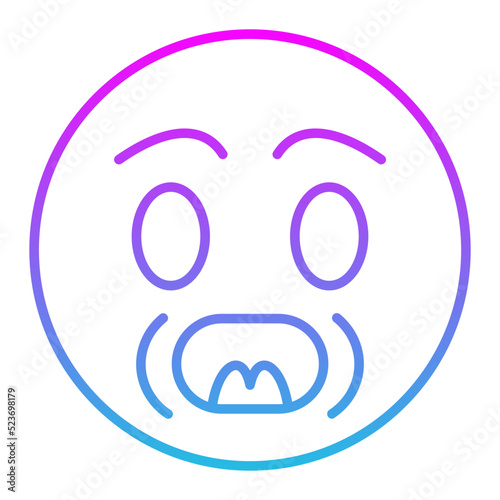 Yelling Line Gradient Icon