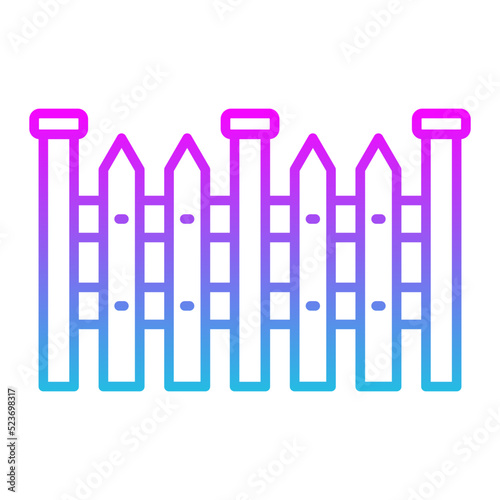 Fence Line Gradient Icon
