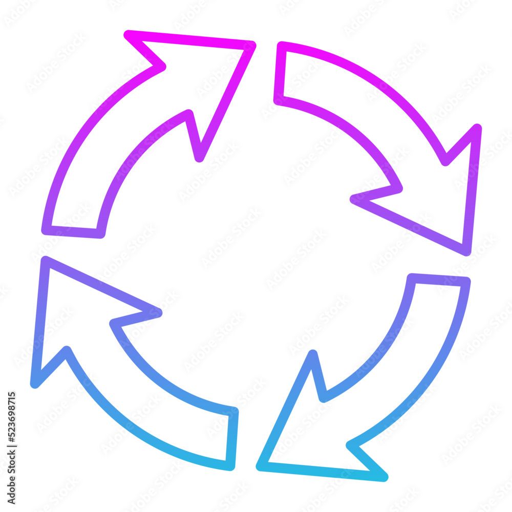 Loop Line Gradient Icon Loop Line Gradient Icon