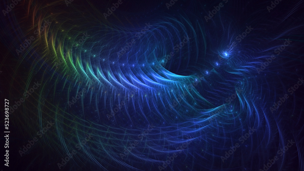 3D rendering abstract multicolor technology fractal light background 3D rendering abstract multicolor technology fractal light background