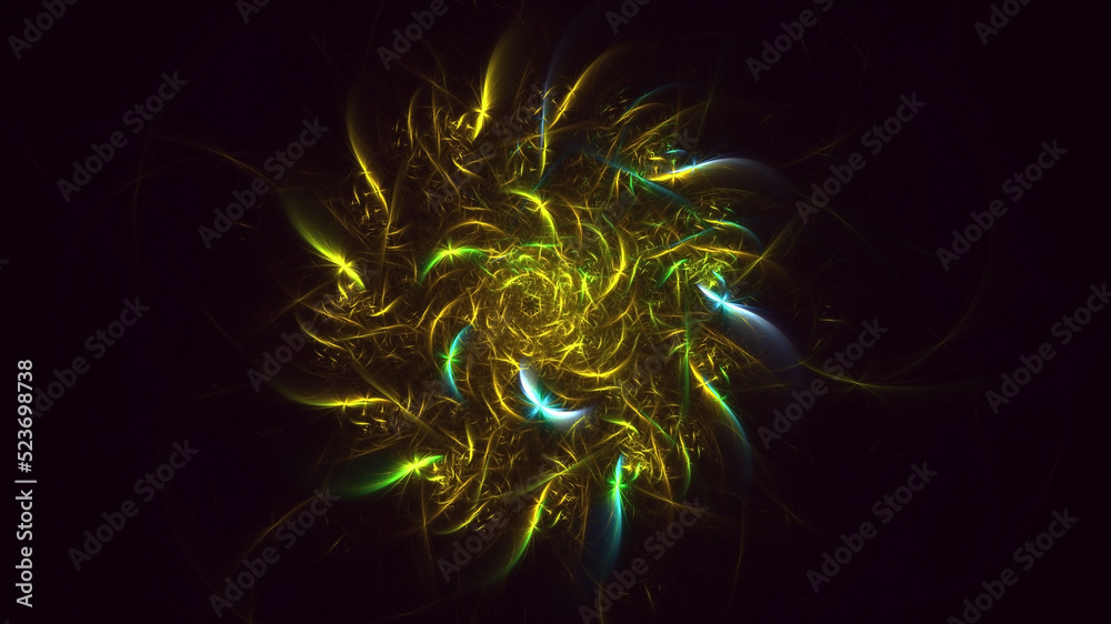 Fototapeta premium 3D rendering abstract round light background
