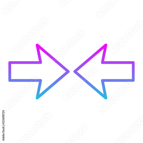 Opposite Arrows Line Gradient Icon