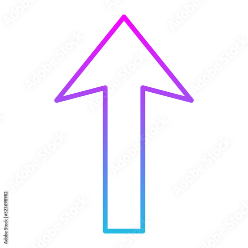 Up Arrow Line Gradient Icon