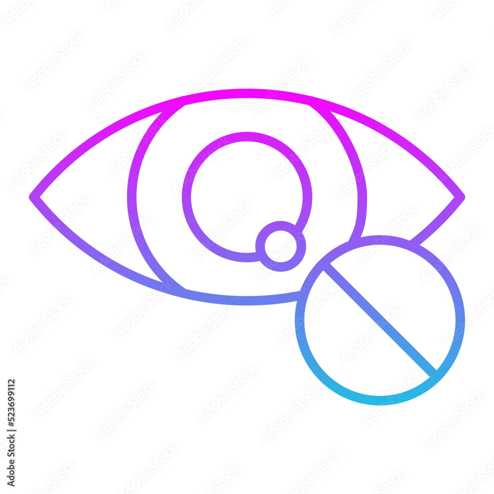 No Illegitimate Line Gradient Icon No Illegitimate Line Gradient Icon