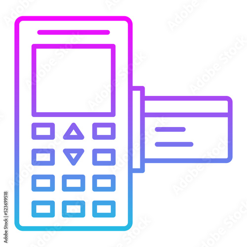 Post Terminal Line Gradient Icon