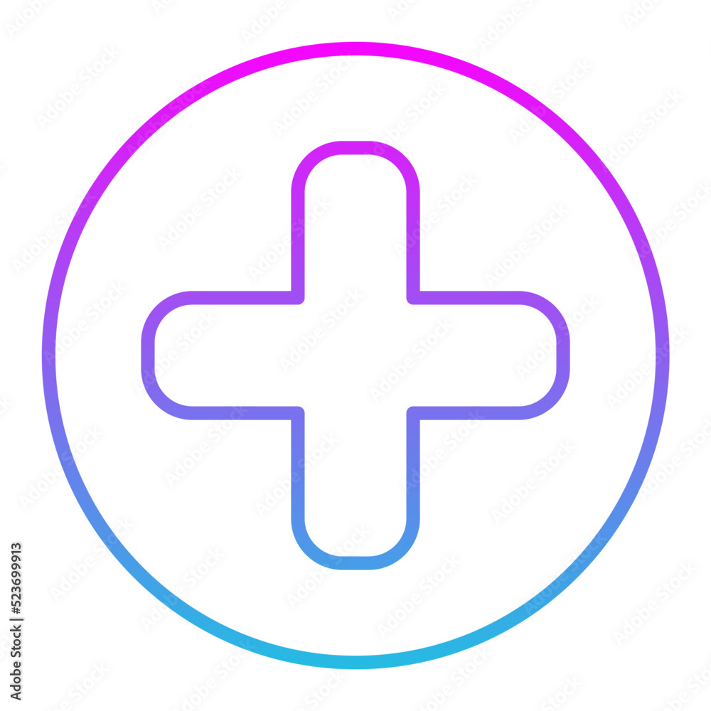 Plus Line Gradient Icon Plus Line Gradient Icon