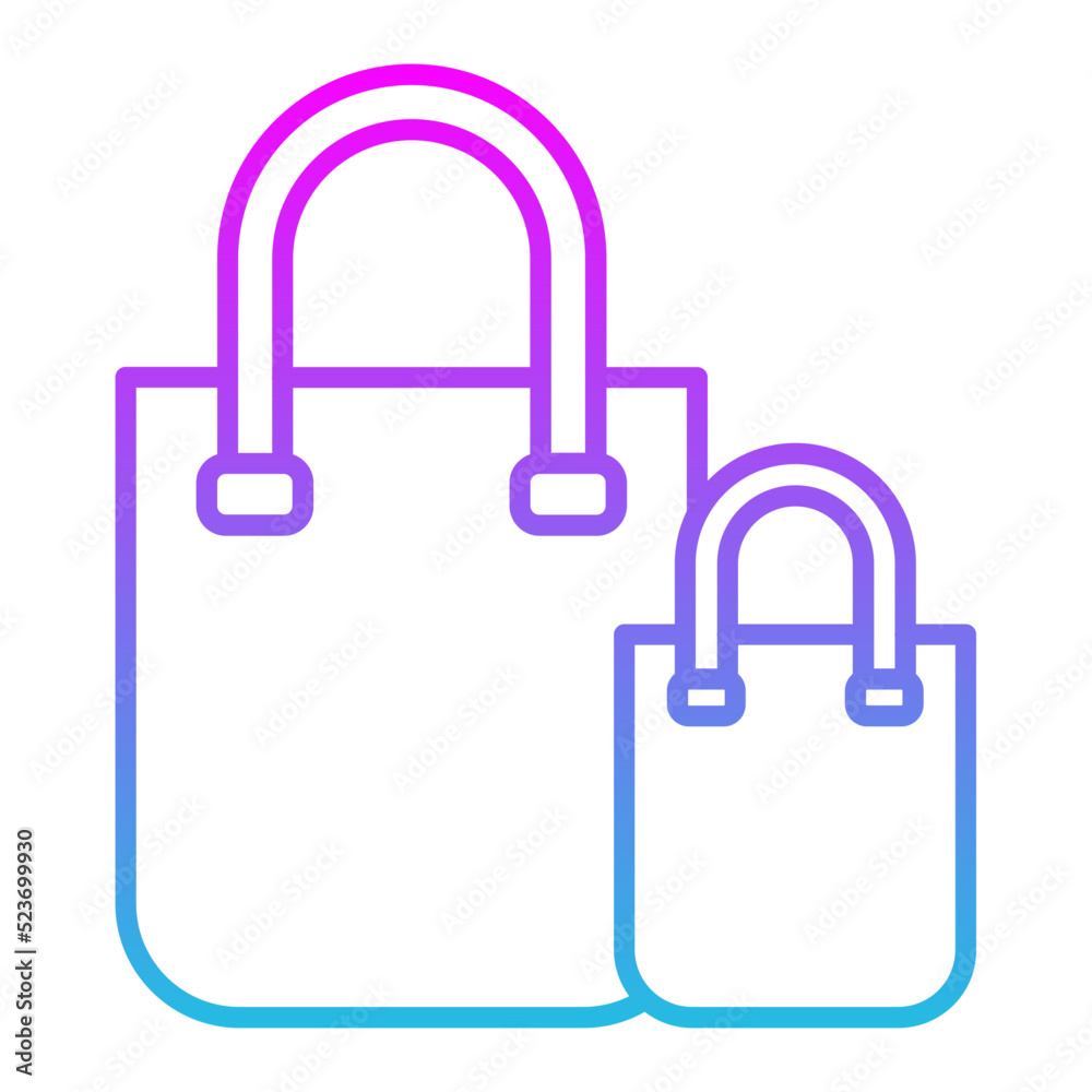 Shopping Bag Line Gradient Icon Shopping Bag Line Gradient Icon