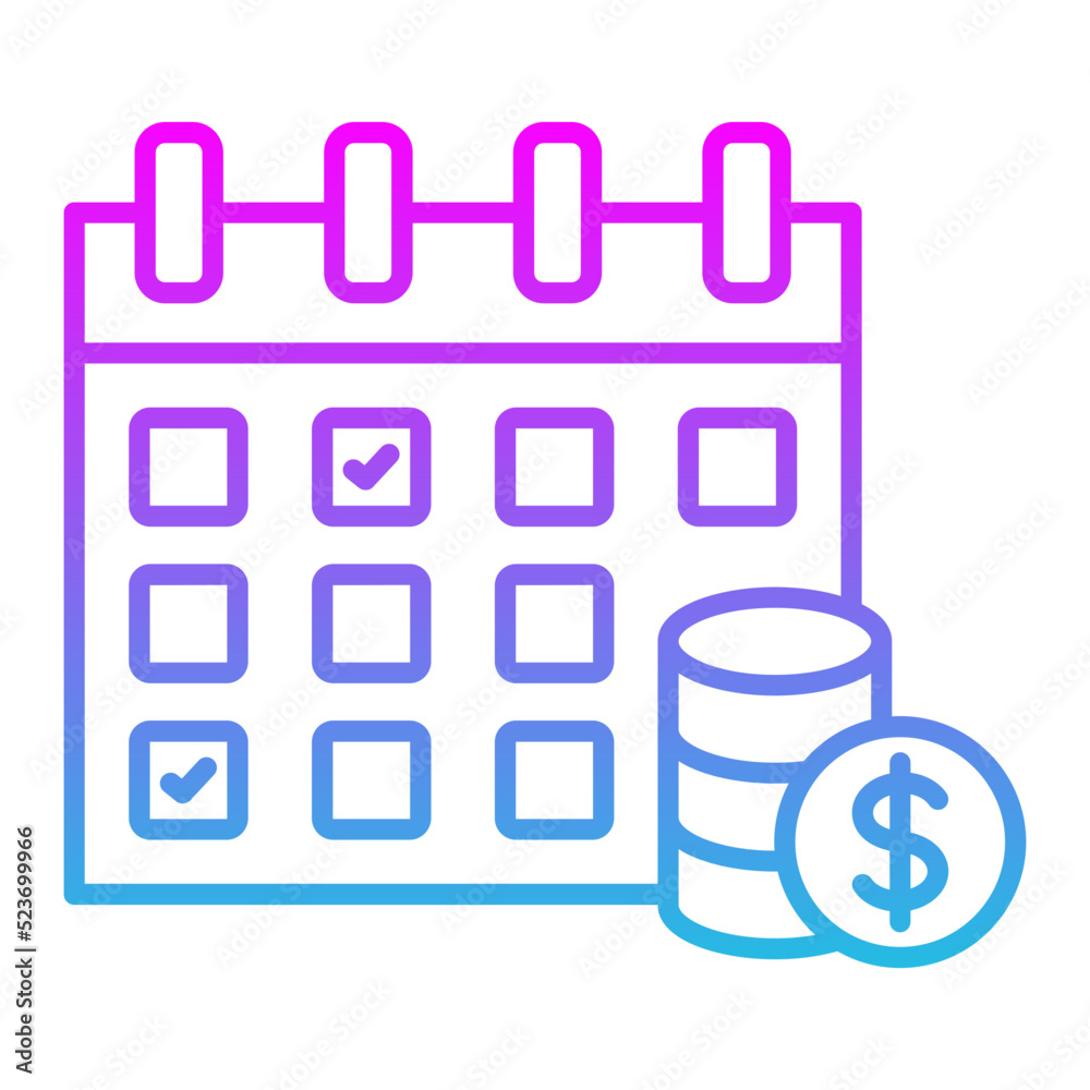 Calendar Line Gradient Icon Calendar Line Gradient Icon