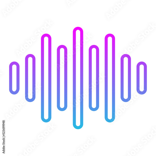 Voice Line Gradient Icon