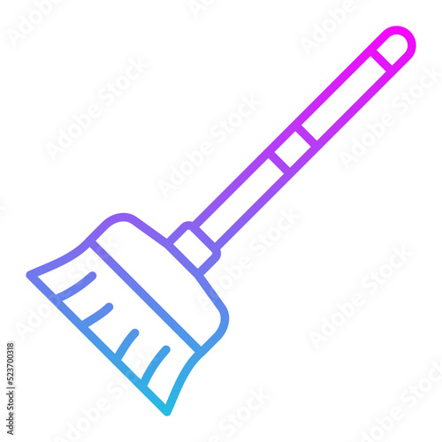 Broom Line Gradient Icon