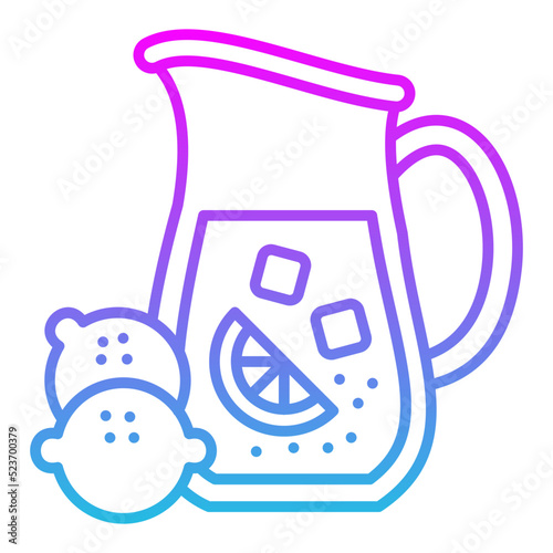 Lemonade Line Gradient Icon