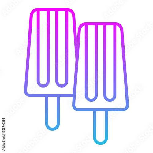 Ice Cream Line Gradient Icon
