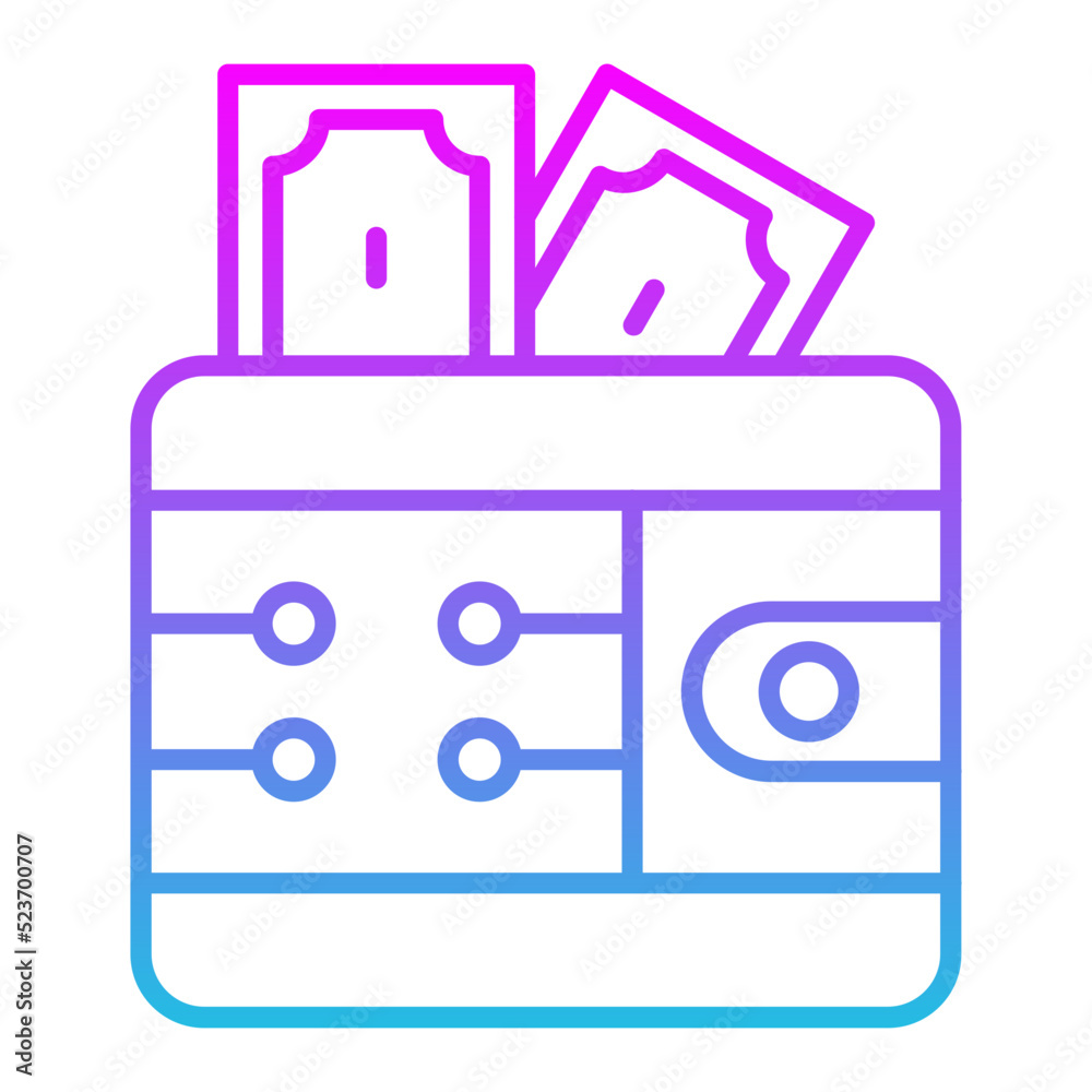 Wallet Line Gradient Icon