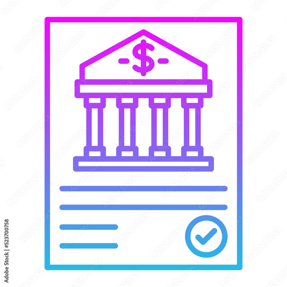 Approved Line Gradient Icon Approved Line Gradient Icon