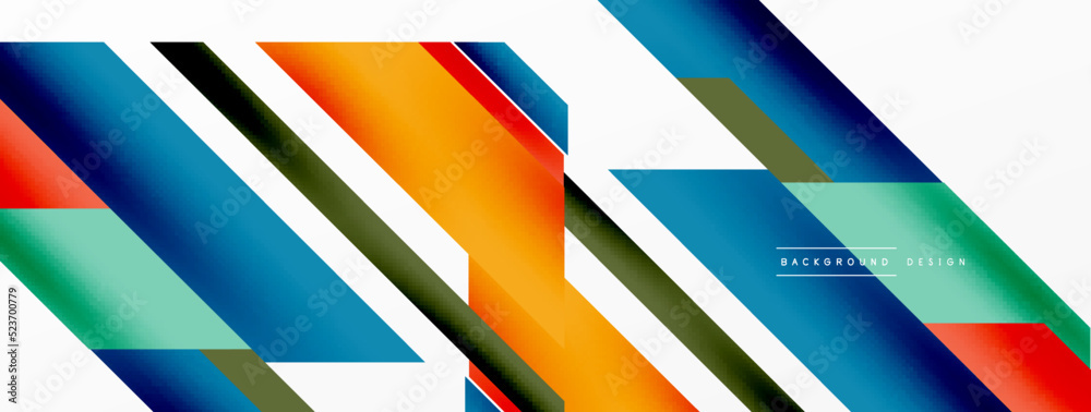 Minimal geometric abstract background. Dynamic 3d lines composition. Trendy techno business template for wallpaper, banner, background or landing Minimal geometric abstract background. Dynamic 3d lines composition. Trendy techno business template for wallpaper, banner, background or landing