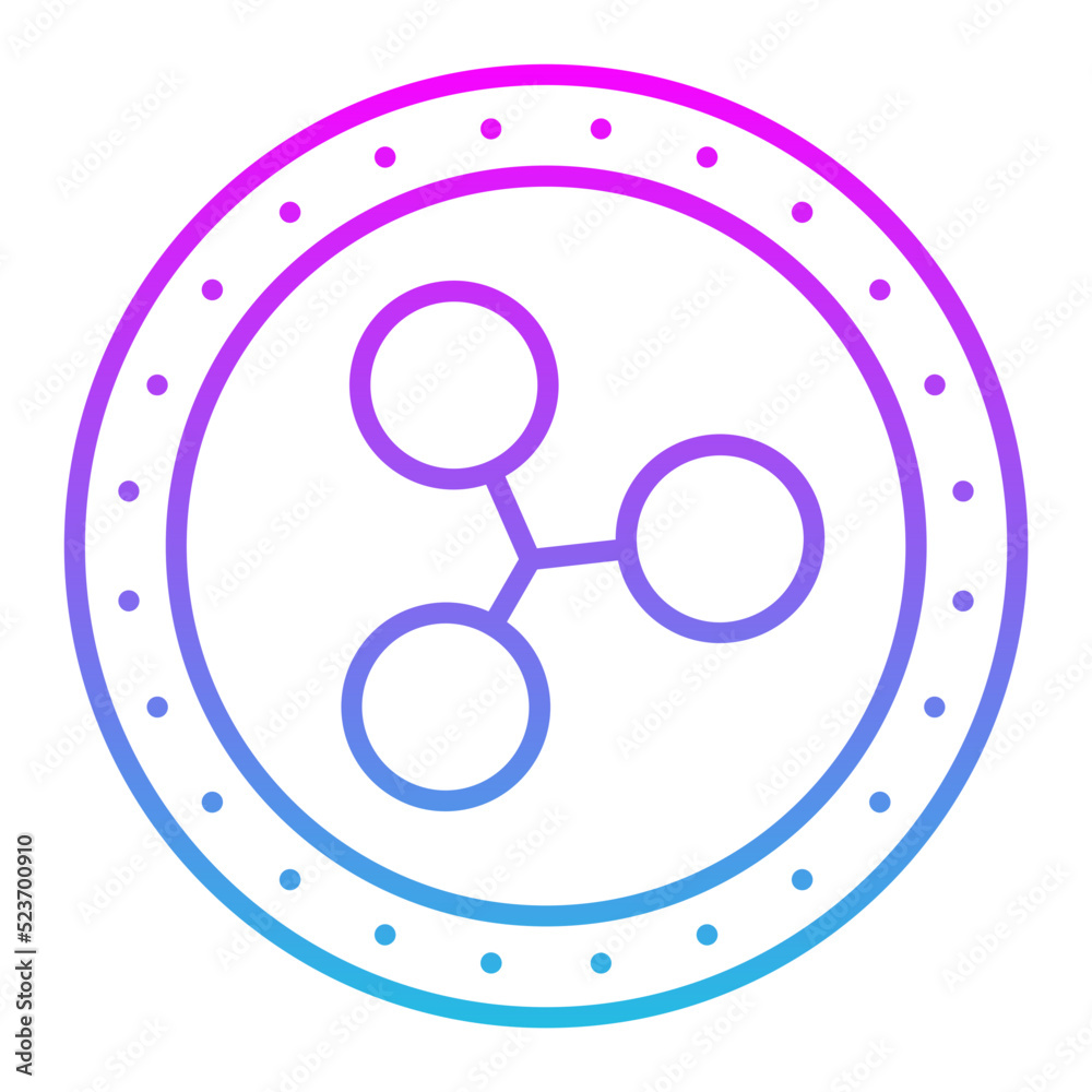 Ripple Line Gradient Icon Ripple Line Gradient Icon
