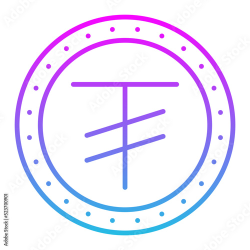 Tugrik Line Gradient Icon