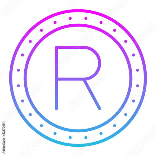 Rand Line Gradient Icon