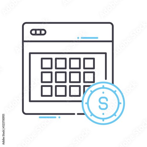 annuities line icon, outline symbol, vector illustration, concept sign