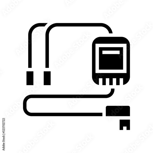 aerator aquarium fish glyph icon vector. aerator aquarium fish sign. isolated symbol illustration