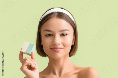 Pretty young woman with mak...