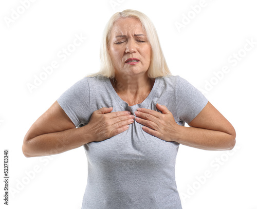 Mature woman suffering from...