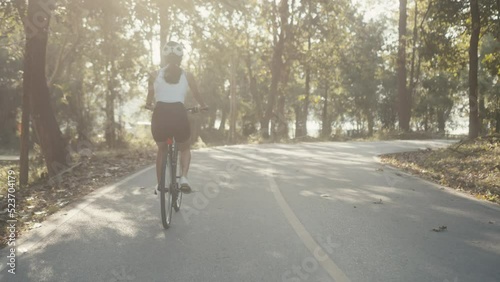 Wallpaper Mural cyclist girl training. Cyclist Woman in Helmet on Bike Torontodigital.ca