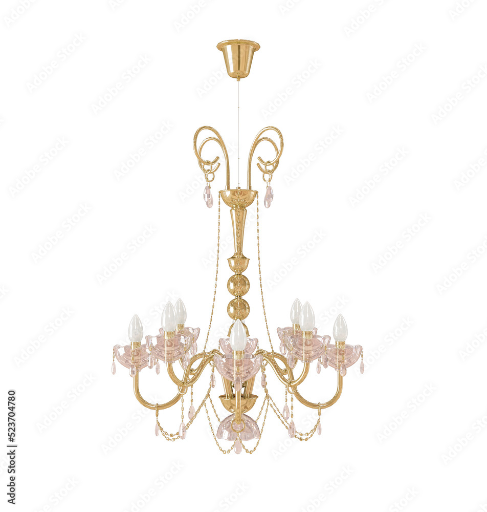 Retro chandelier isolated on black background Retro chandelier isolated on black background