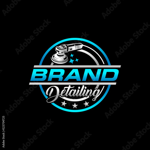 car detailing automotive logo design template 