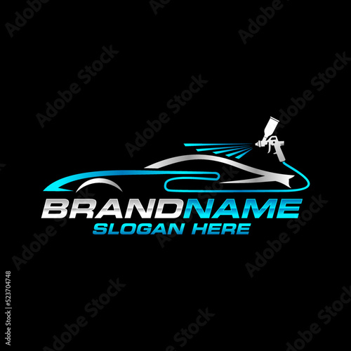car detailing collision automotive logo template