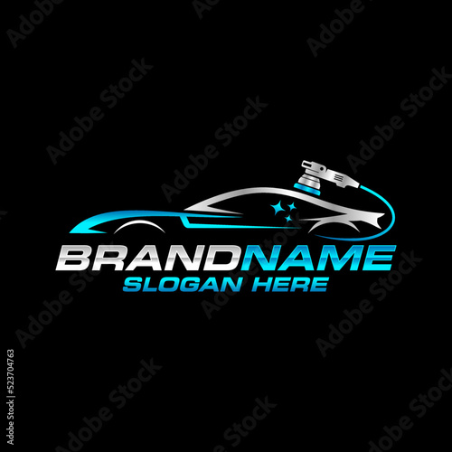 car detailing automotive logo template