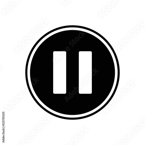 pause button symbol icon vector