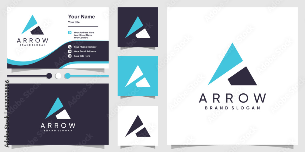 Arrow logo design vector with creative unique concept Arrow logo design vector with creative unique concept